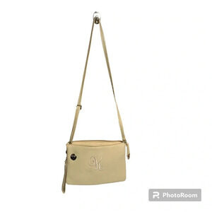 Initials, Inc taupe slim purse plenty of storage adjustable strap K initial